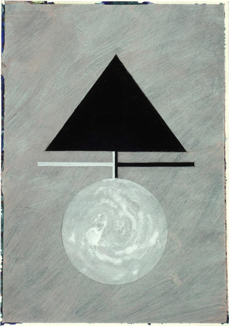 ´MOMENTS IV`, 150121, pigments, acrylic, ink, pencil, 29,7 x 21 cm, Kuenstlerin-Koeln