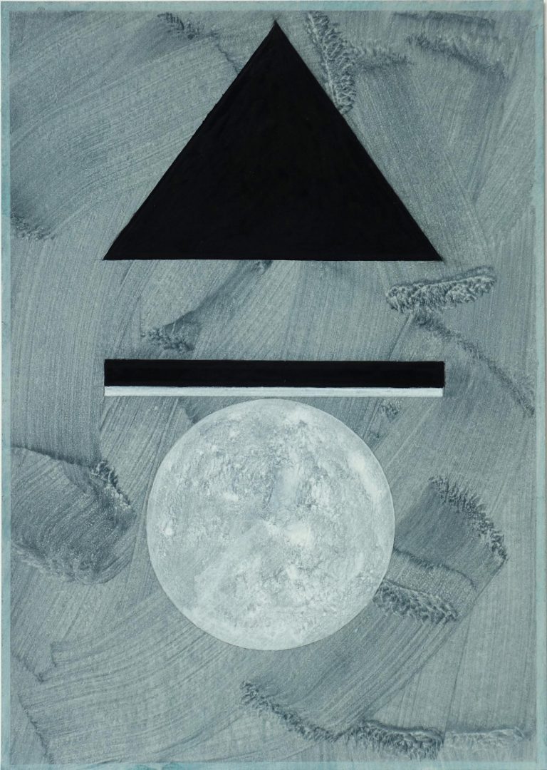 ´MOMENTS IX`, 290121, pigments, acrylic, ink, pencil, 29,7 x 21 cm, Kuenstlerin-Koeln