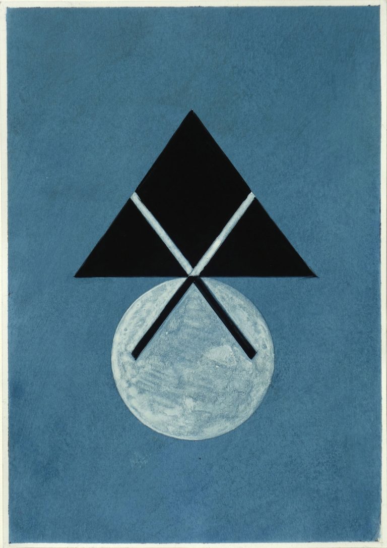 ´MOMENTS XIV`, 300121, pigments, acrylic, ink, pencil, 29,7 x 21 cm, Kuenstlerin-Koeln