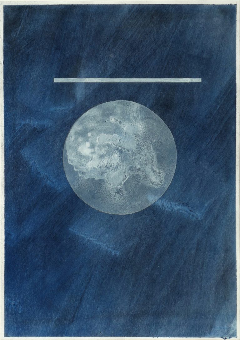 ´MOMENTS XVII`, 020221, pigments, acrylic, ink, pencil, 29,7 x 21 cm, Kuenstlerin-Koeln