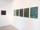 exhibition view ´von gebliebenen und heimkehrern`5 paintings ´Bilder der fließenden Welt`, left Ingrid Hornef; Claudia Larissa Artz coyright