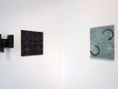exhibition view ´von gebliebenen und heimkehrern` paintings ´Bilder der fließenden Welt`, left Ingrid Hornef; Claudia Larissa Artz coyright