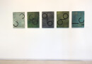 exhibition view ´von gebliebenen und heimkehrern` 5 paintings ´Bilder der fließenden Welt`, Claudia Larissa Artz coyright