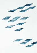 ´for Bashô VIII`, 082022 pigments, gouache on paper 29,7x21 cm