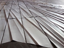 reflecting space, 2022, site specific work, 155 sheets of paper, painted falted, detail, ©Claudia Larissa Artz