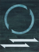 ´Zeitkristall II`, 032023, acrylic, pigments on canvas, 60 x 45 cm
