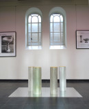 eexhibition view ´LOB DES RAUMES`, objects on paper, side aisle, © Claudia Larissa Artz