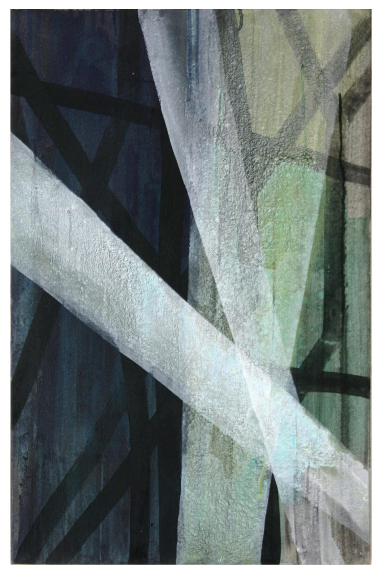 Schneeland VII (Kawabata), 2005, arcylic on canvas, 70 x 45 cm, Kuenstlerin-Koeln