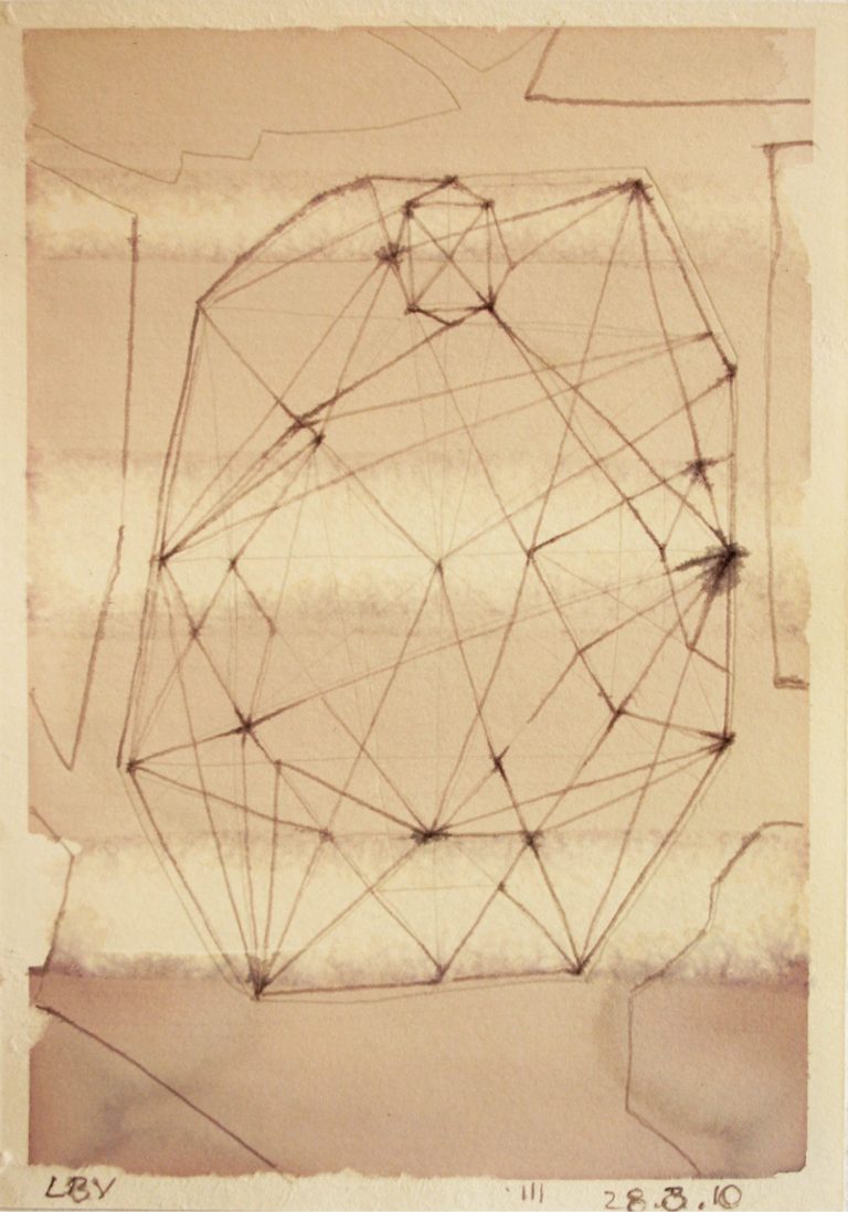 Bibi Chanoum VI`, 2010, Portvine LBV (Niepoort) on paper, 21 cm x 14,8 cm, Artist cologne