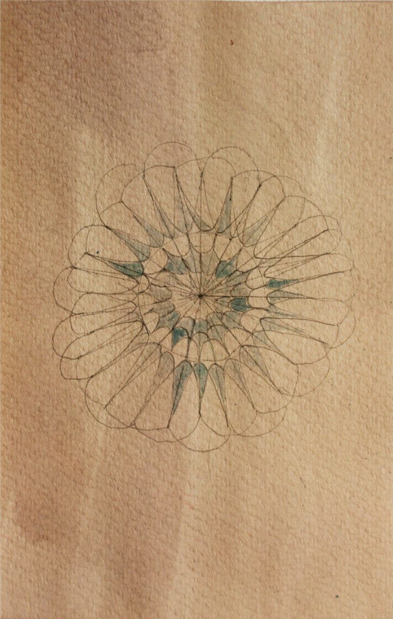 ´l´eau`, 2012, portvine, ink, pen on paper, Kuenstlerin-Koeln