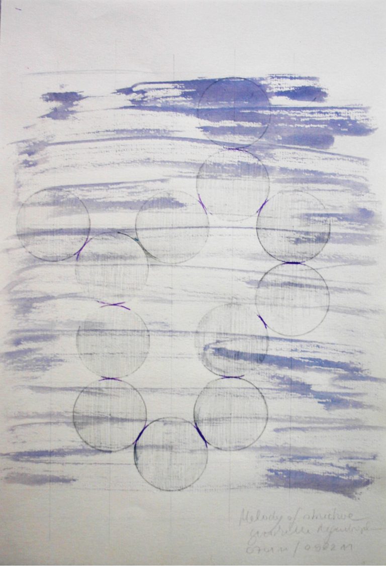 GZR VI, 2011, watercolor, pencil on sketchpaper, 29,4 cm x 20,4 cm, Kuenstlerin-Koeln