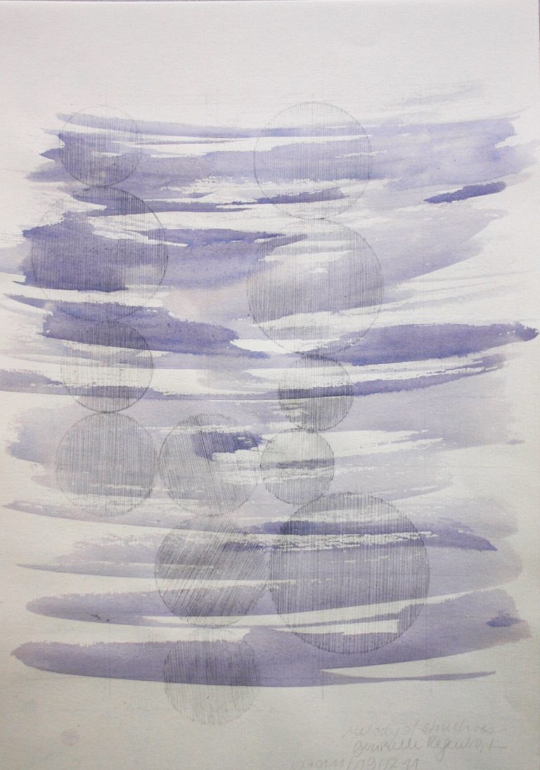 GZR V`, 2011, watercolor, pencil on sketchpaper, 29,4 cm x 20,4 cm, Kuenstlerin-Koeln