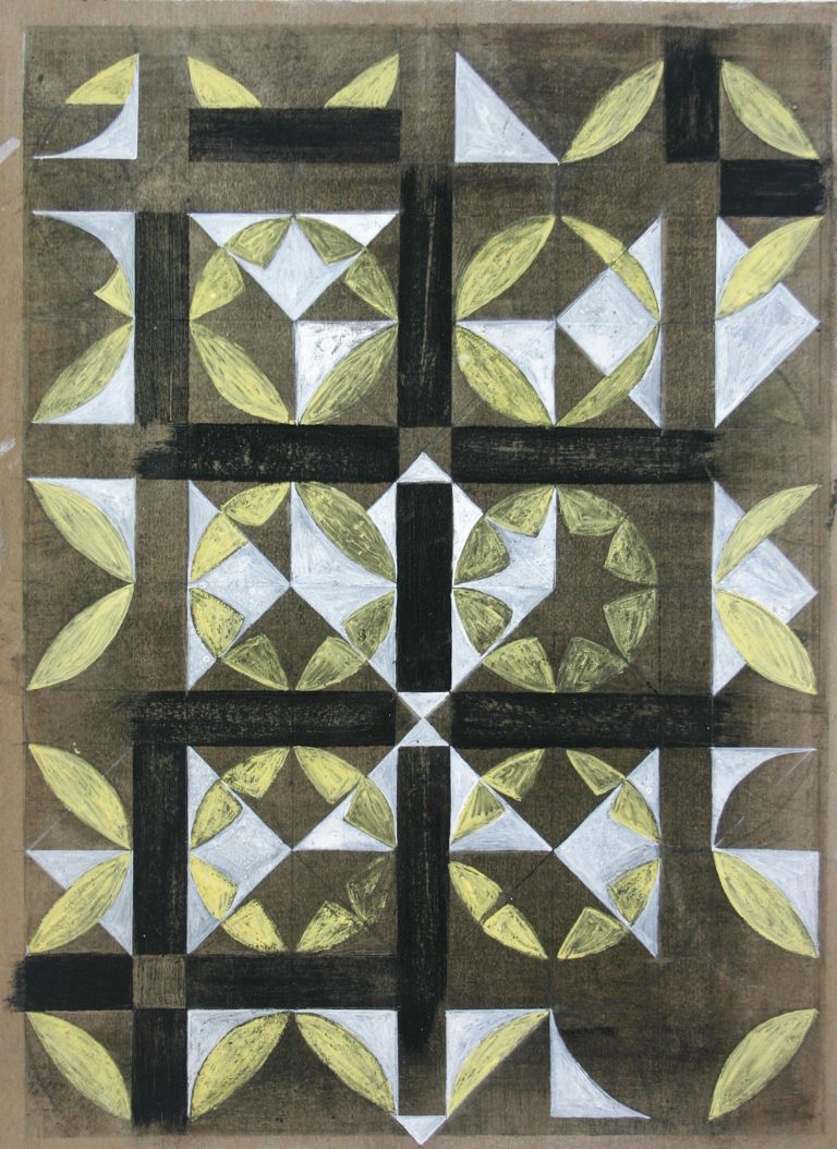 ´Gloriole II`, 2013, acrylic, eggtempera, ink, pencil, gouache on brown paper, 33 cm x 24 cm, Kuenstlerin-Koeln