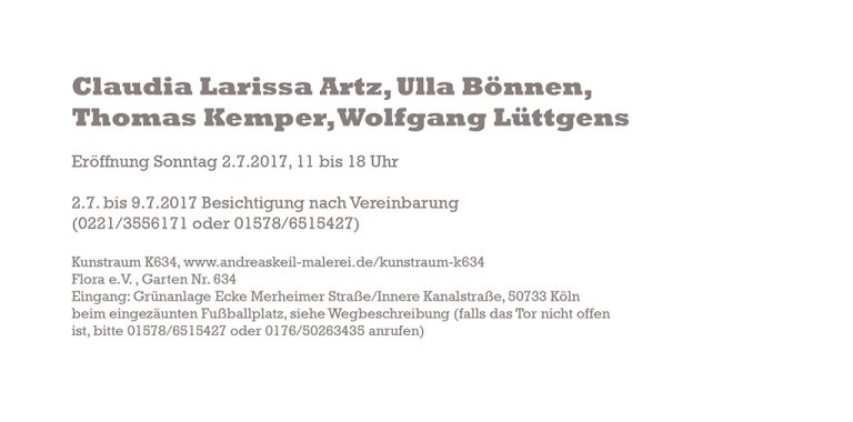 Wo nichts gefunden wird, wird alles gefunden. Es gibt Blumen, der Mond ist da und das Gartenhaus`, Kuenstlerin-Koeln