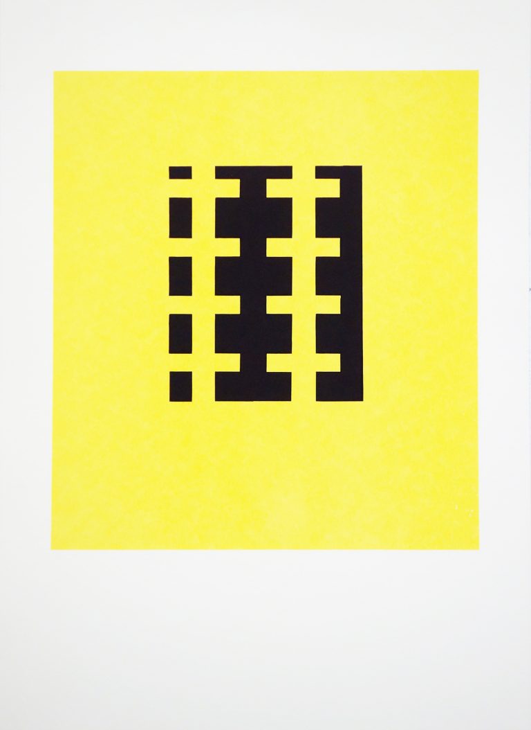 ´yellow black, serie B (for Agnes)`, 2001, 69 x 50 cm, Kuenstlerin-Koeln