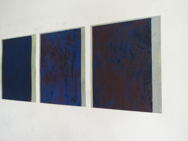 Installation view studio R2, 2025, OKU-series, Kuenstlerin-Koeln